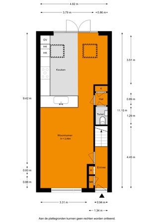 Floorplan - Westmeerlaan 24, 2371 CD Roelofarendsveen